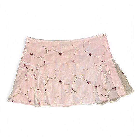 Princess Polly Rosen Mini Pink Floral Skirt 12 - Picture 2 of 4